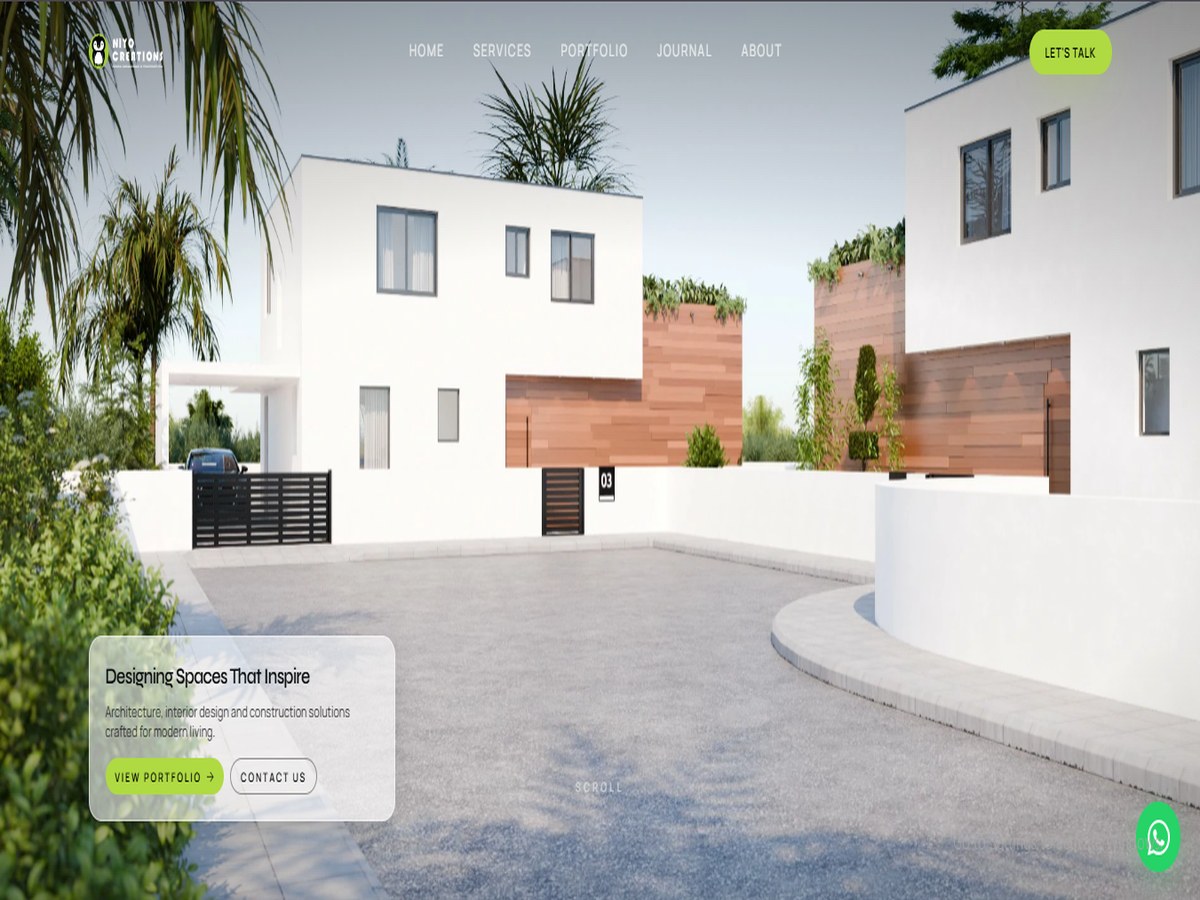 Niyo Creations website, Architecture, Website