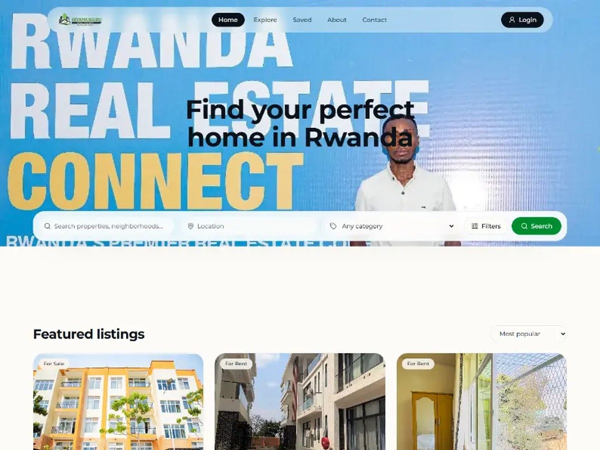 Iryamukuru Real Estate website, Real Estate, Platform